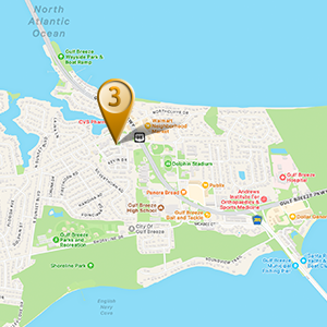 Map of Gulf Breeze Location